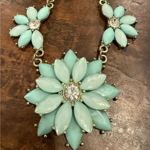 Elegant Mint Green Floral Necklace